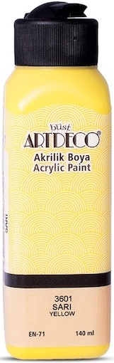 Artdeco Akrilik Boya 140 ML Sarı Y-070R-3601