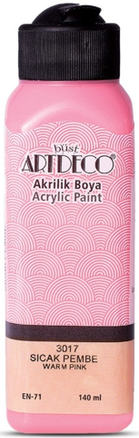 Artdeco Akrilik Boya 140 ML Sıcak Pembe Y-070R-3017