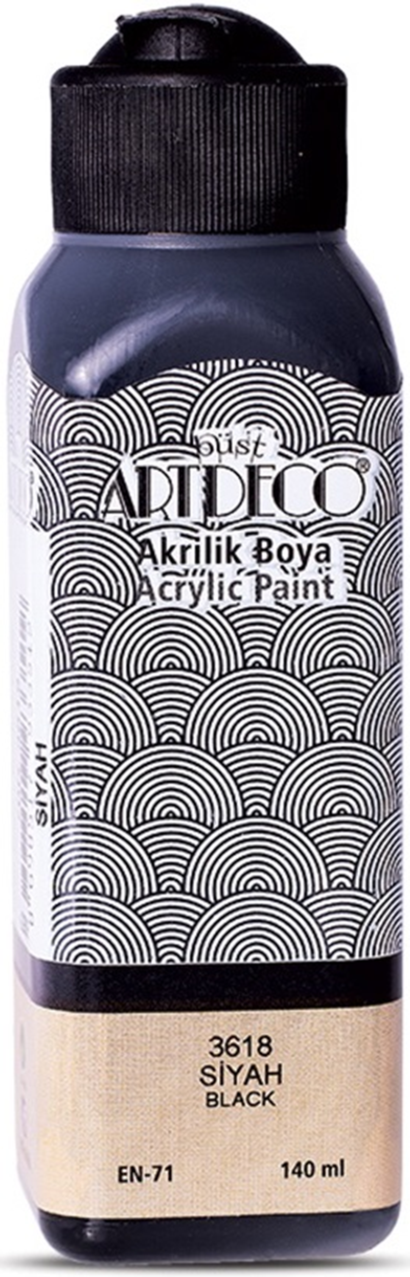 Artdeco Akrilik Boya 140 ML Siyah Y-070R-3018