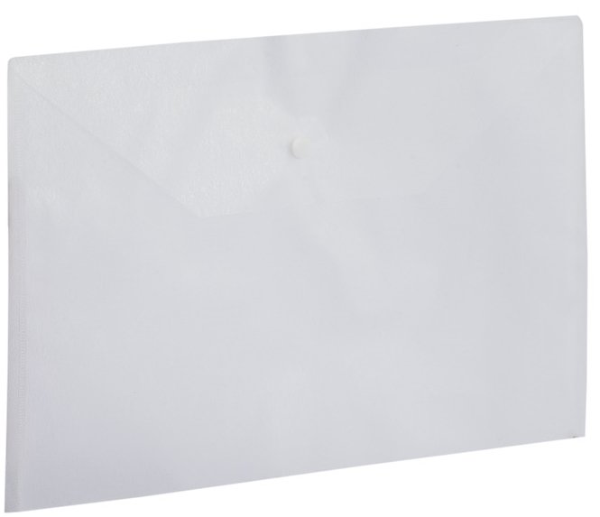 Kraf Çıtçıtlı Zarf A4 Eco Şeffaf