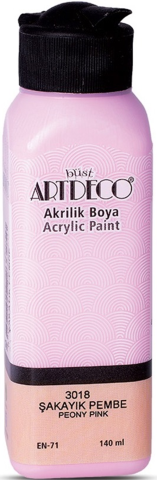 Artdeco Akrilik Boya 140 ML Şakayık Pembe Y070R-3018