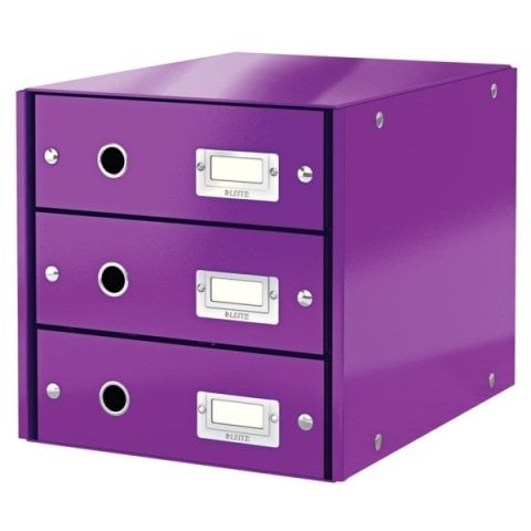 Leitz Wow Evrak Rafı C&S 3 Çekmece 60480062 Mor