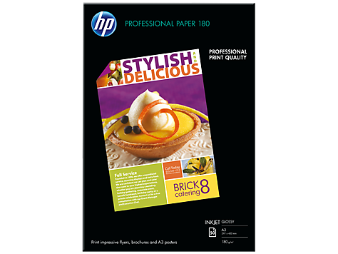 HP Profesyonel Parlak Inkjet Kağıdı, 50 yaprak/A3/297 x 420 mm (C6821A)