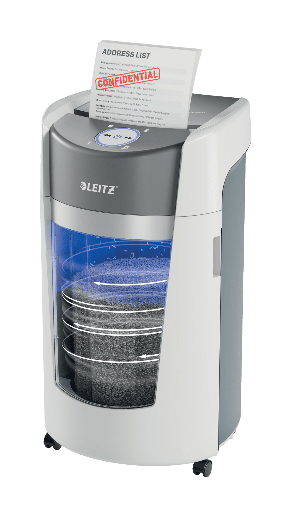 Leitz IQ OptiMax Office Mikro Kesim 8360 Evrak İmha Makinesi P5 35L