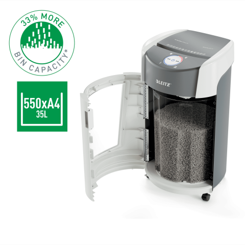 Leitz IQ OptiMax Office Mikro Kesim 8360 Evrak İmha Makinesi P5 35L