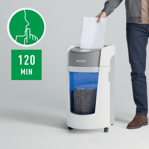 Leitz IQ OptiMax Office Mikro Kesim 8360 Evrak İmha Makinesi P5 35L