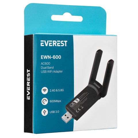 Everest EWN-600 600MBPS 5.8gh USB Kablosuz Adaptör Wifi Alıcı