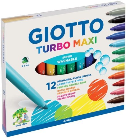 Giotto Turbo Maxi Keçeli Kalem 12 Renk