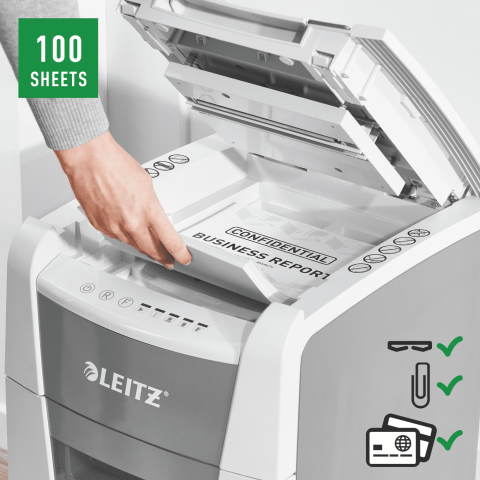 Leitz IQ Evrak İmha Makinesi 8011 AutoFeed 100 P4