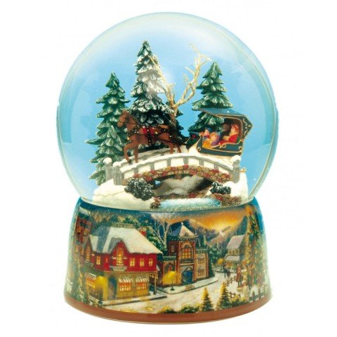 Müzikli Biblo Noel Baba Uçuyor Müzikli Su Küresi No:60007