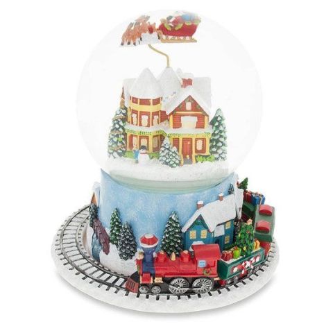 Müzikli Biblo Noel Baba Ve Müzikli Tren Müzikli Su Küresi No:61012
