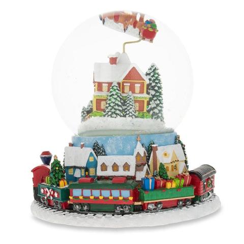 Müzikli Biblo Noel Baba Ve Müzikli Tren Müzikli Su Küresi No:61012