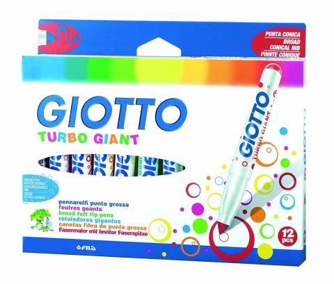 Giotto Turbo Maxi Giant Keçeli Kalem 12 Renk