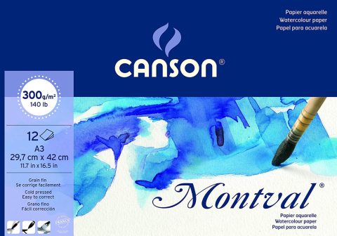 Canson Montval A3 Suluboya Blok 300gr. 12 Sayfa