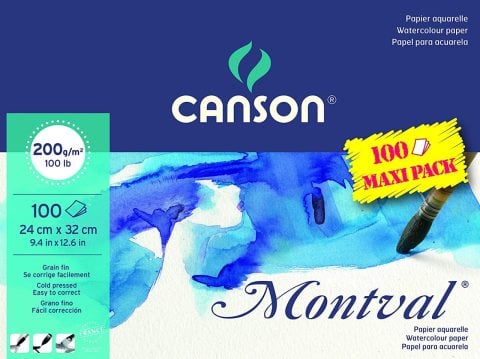 Canson Montval 24x32 Suluboya Blok 200gr. 100'lü