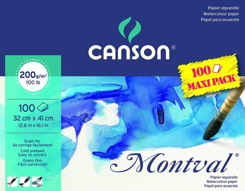 Canson Montval 32X41 Suluboya Blok 200gr. 100'lü
