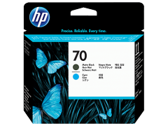 HP 70 Mat Siyah ve Camgöbeği Baskı Kafası (C9404A)
