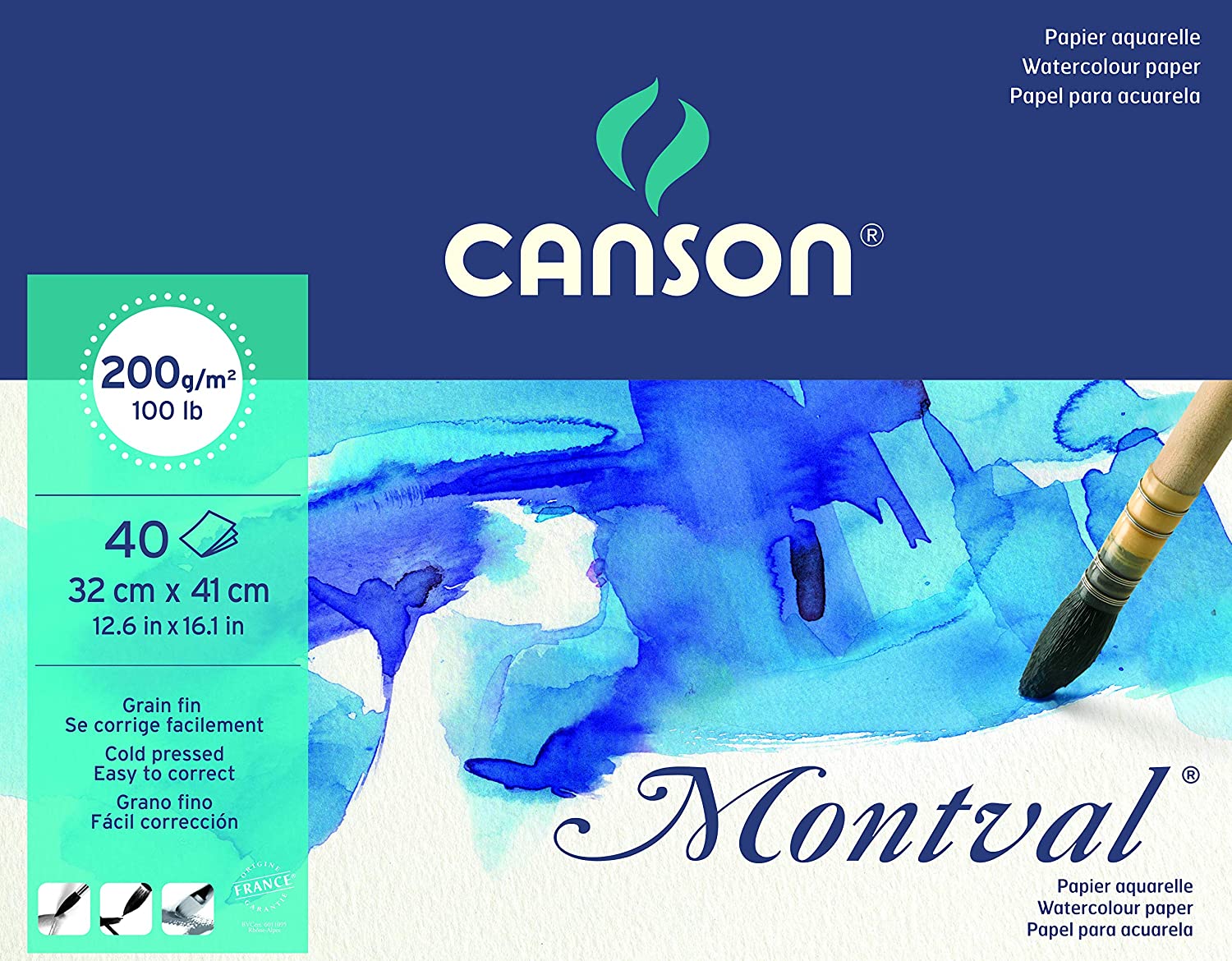 Canson Montval 32X41 Suluboya Blok 200gr. 40 Sayfa