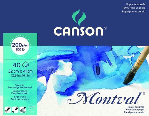 Canson Montval 32X41 Suluboya Blok 200gr. 40 Sayfa