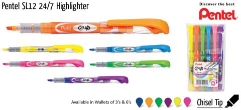 Pentel SL-12 Fosforlu Kalem Sarı