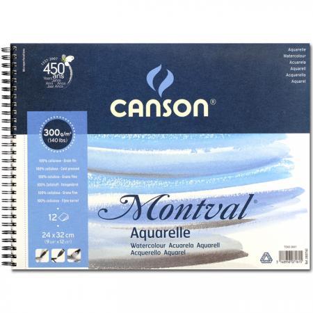 Canson Montval Spiralli Blok 24x32 300gr.12 Sayfa