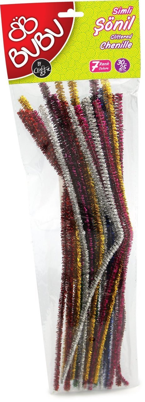 Bu-Bu Simli Şönil 30 cm 25 Adet