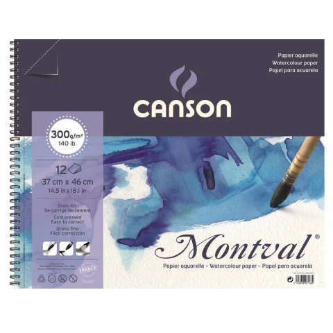 Canson Montval Spiralli Blok 37x46 300gr.12 Sayfa