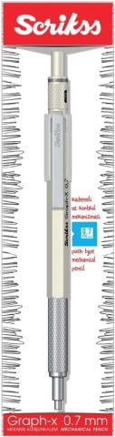Scrikss Graph-X Mekanik Kurşun Kalem 0.7 Mat Beyaz