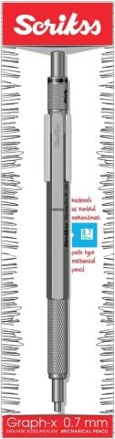 Scrikss Graph-X Mekanik Kurşun Kalem 0.7 Kurşun Gri
