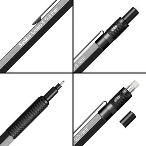 Scrikss Graph-X Mekanik Kurşun Kalem 0.5 Antrasit