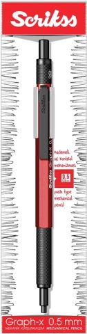Scrikss Graph-X Mekanik Kurşun Kalem 0.5 Kırmızı