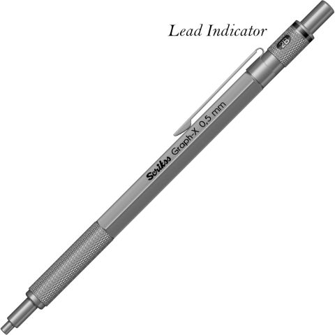 Scrikss Graph-X Mekanik Kurşun Kalem 0.5 Kurşun Gri