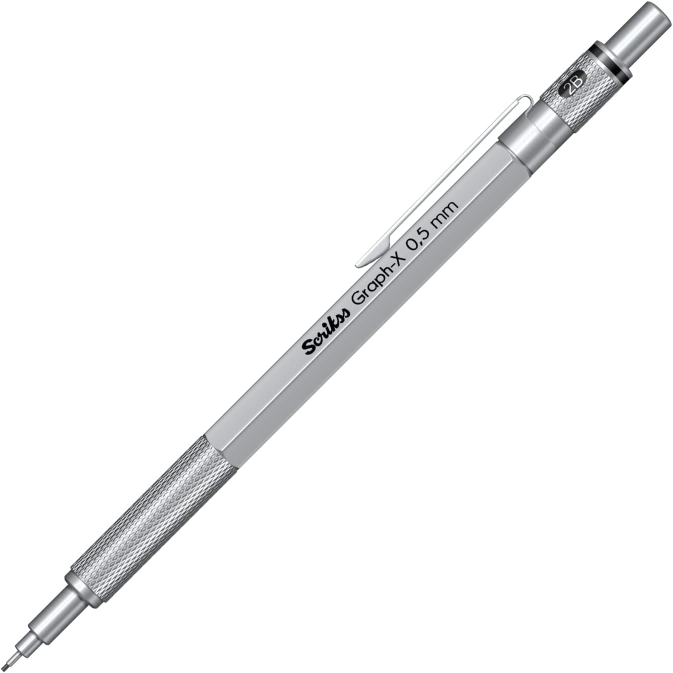 Scrikss Graph-X Mekanik Kurşun Kalem 0.5 Kurşun Saten Gri