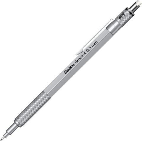 Scrikss Graph-X Mekanik Kurşun Kalem 0.5 Kurşun Saten Gri