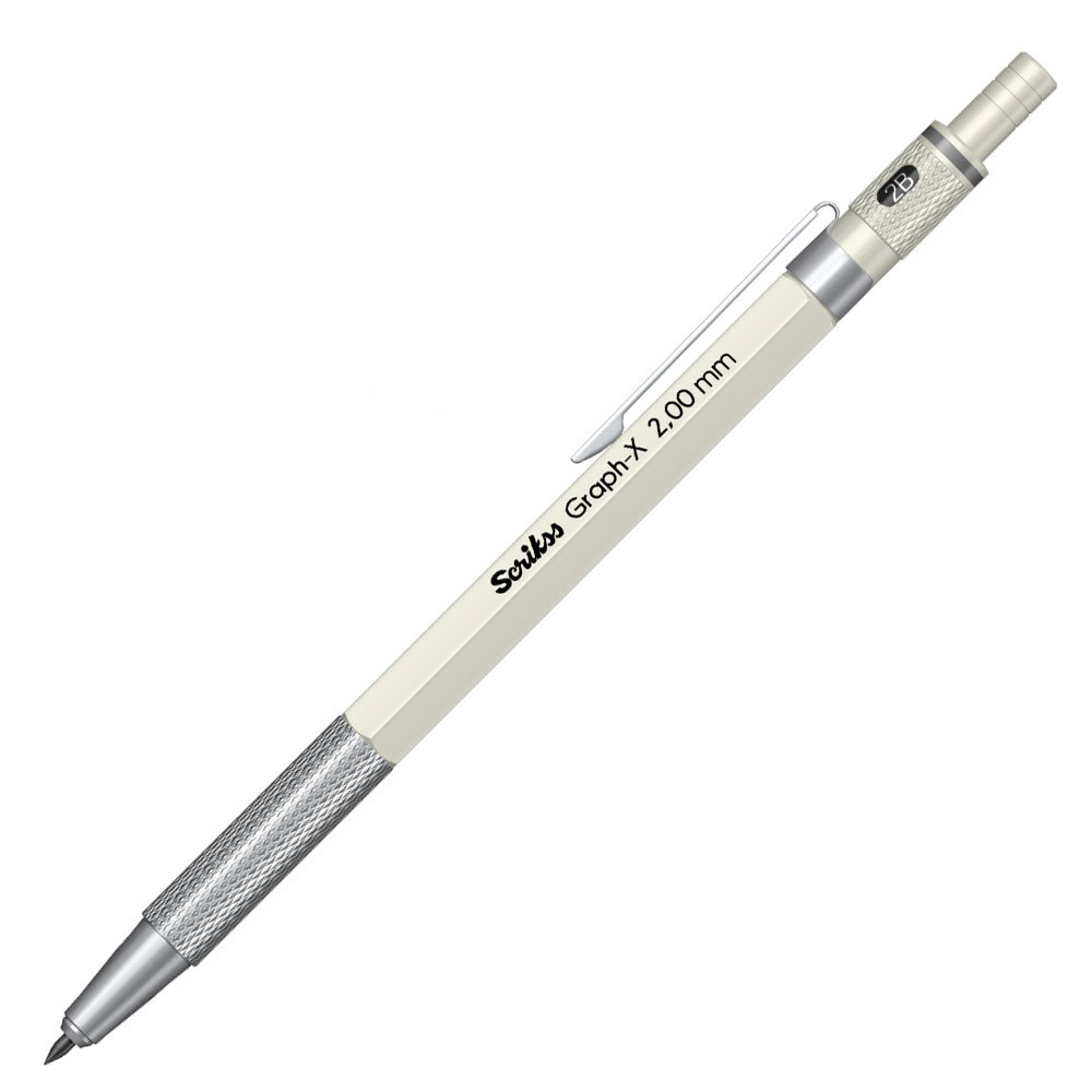 Scrikss Graph-X Mekanik Kurşun Kalem 2.0mm Mat Beyaz