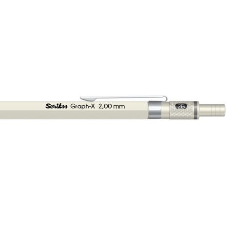 Scrikss Graph-X Mekanik Kurşun Kalem 2.0mm Mat Beyaz