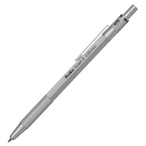 Scrikss Graph-X Mekanik Kurşun Kalem 2.0mm Saten Gri