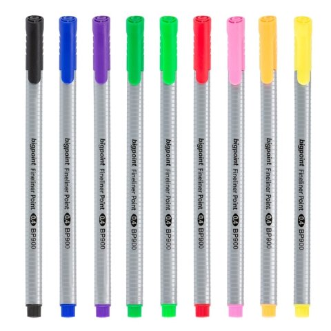 Bigpoint Fineliner İnce Keçeli Kalem 10 Renk