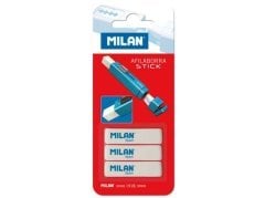 Milan STICK Silgili Kalemtraş Yedek Silgi 3'lü Blister