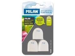 Milan CAPSULE Silgili Kalemtraş Silgi Yedeği 3'lü