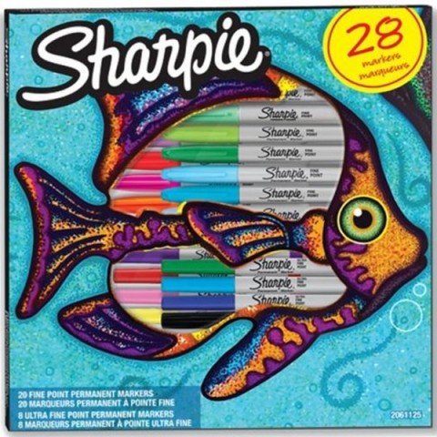 Sharpie Permanent Kalem Seti Fine Uç 28 Renk Balık