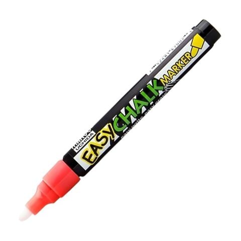 Marvy 470 Easy Chalk Marker Sıvı Tebeşir Kalemi Fosforlu Kırmızı