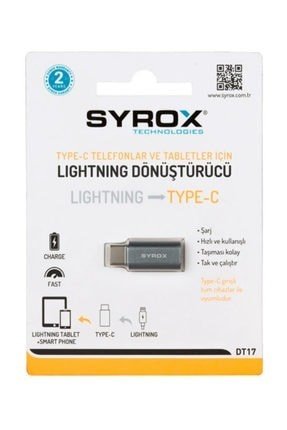 Syrox DT17 Lightning to Type-C Dönüştürücü