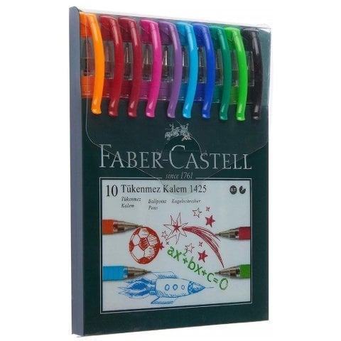 Faber Castell 1425 İğne Uçlu Tükenmez Kalem 10 Renk