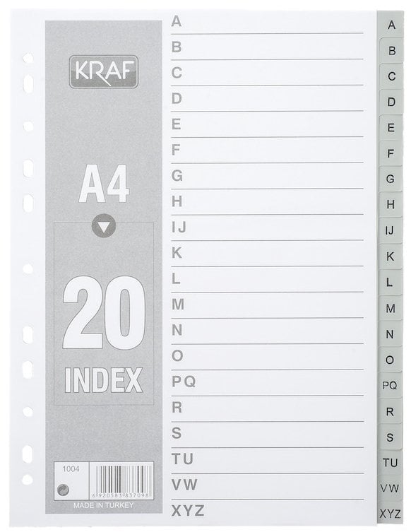 Kraf Separatör A-Z Harfli