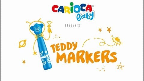 Carioca Teddy Jumbo Bebek Süper Yıkanabilir Keçeli Boya Kalemi 12 Renk