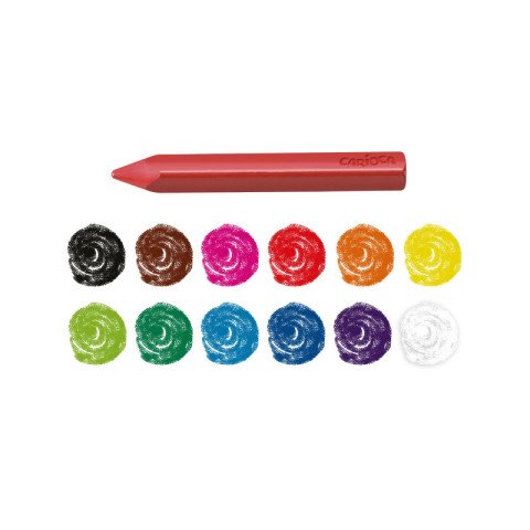 Carioca Wax Maxi Yıkanabilir Pastel Boya Kalemi 12 Renk