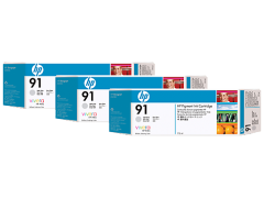 HP 91 3'lü Paket 775 ml Açık Gri Mürekkep Kartuşları (C9482A)