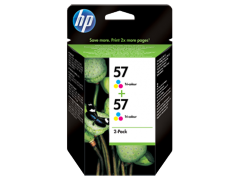HP 57 2'li Paket Üç Renkli Orijinal Mürekkep Kartuşları (C9503AE)