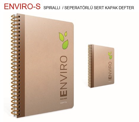 Enviro Spiralli Sert Kapak A4 Defter 100YP Çizgili